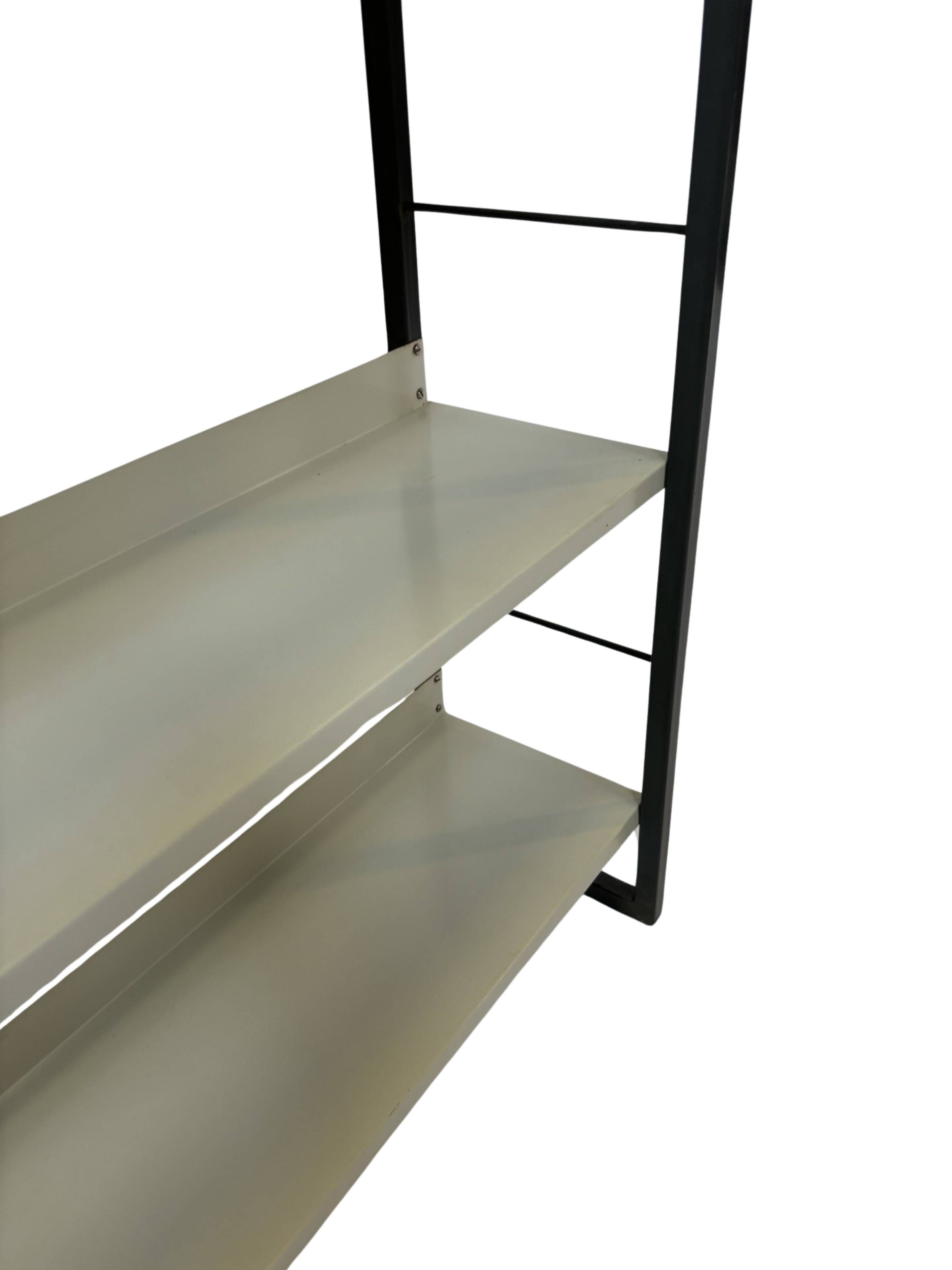 Tomado shelving unit Free standing in metal and gray - 1960s Dutch Design