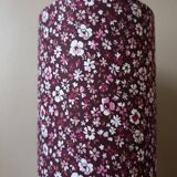 vintage round wooden lamp, lampshade with small Liberty flowers