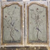 Pair of 18th painted panels and décor