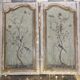 Pair of 18th painted panels and décor