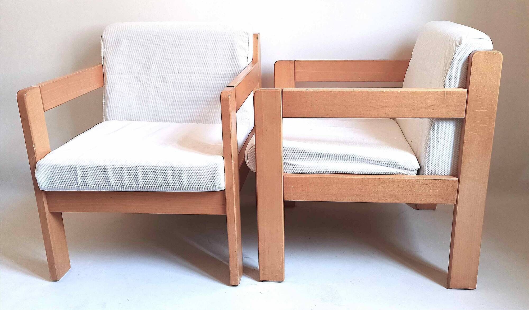 Pair of armchairs by Magne France removable fabric