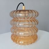 Vintage pendant lamp molded glass 60/70s