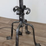 Lampadaire brutaliste "Le chant du Coq" en fer forgé, 1950