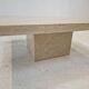 Table Basse Carrée Italienne en Travertin, 1980s