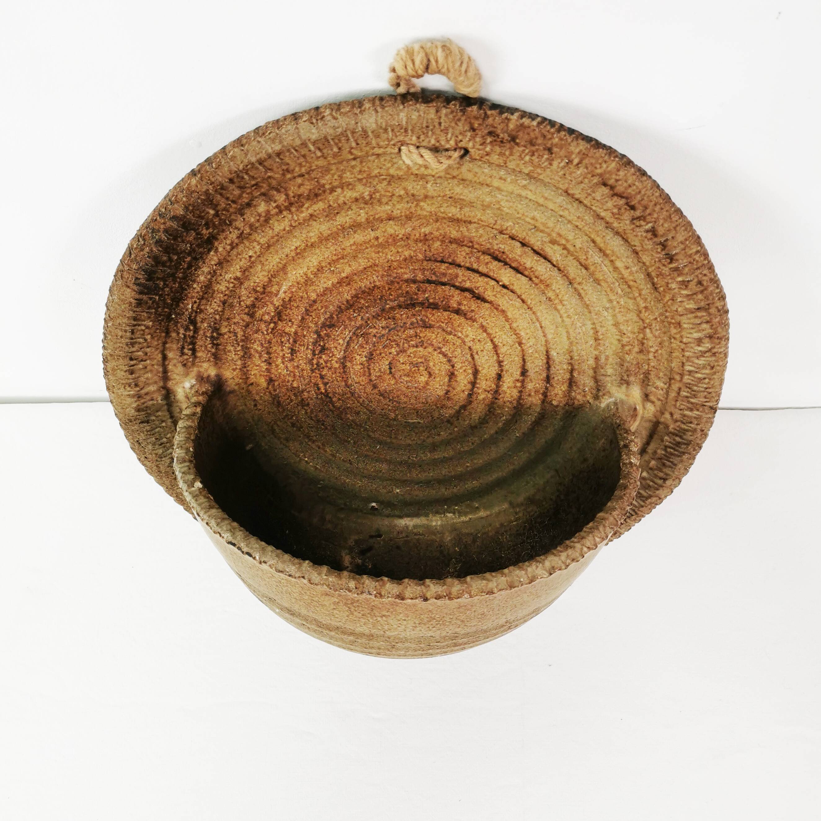 Wall-mounted ceramic flowerpot, Germany, 1970s.