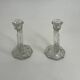 Pair of antique crystal candlesticks