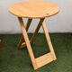 Folding table design "Suzy" Adrian Reed blonde wood vintage 80s
