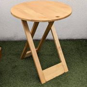 Table pliante design “Suzy” Adrian Reed bois blond vintage 80