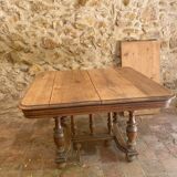 Table repas en bois, extensible avec rallonges