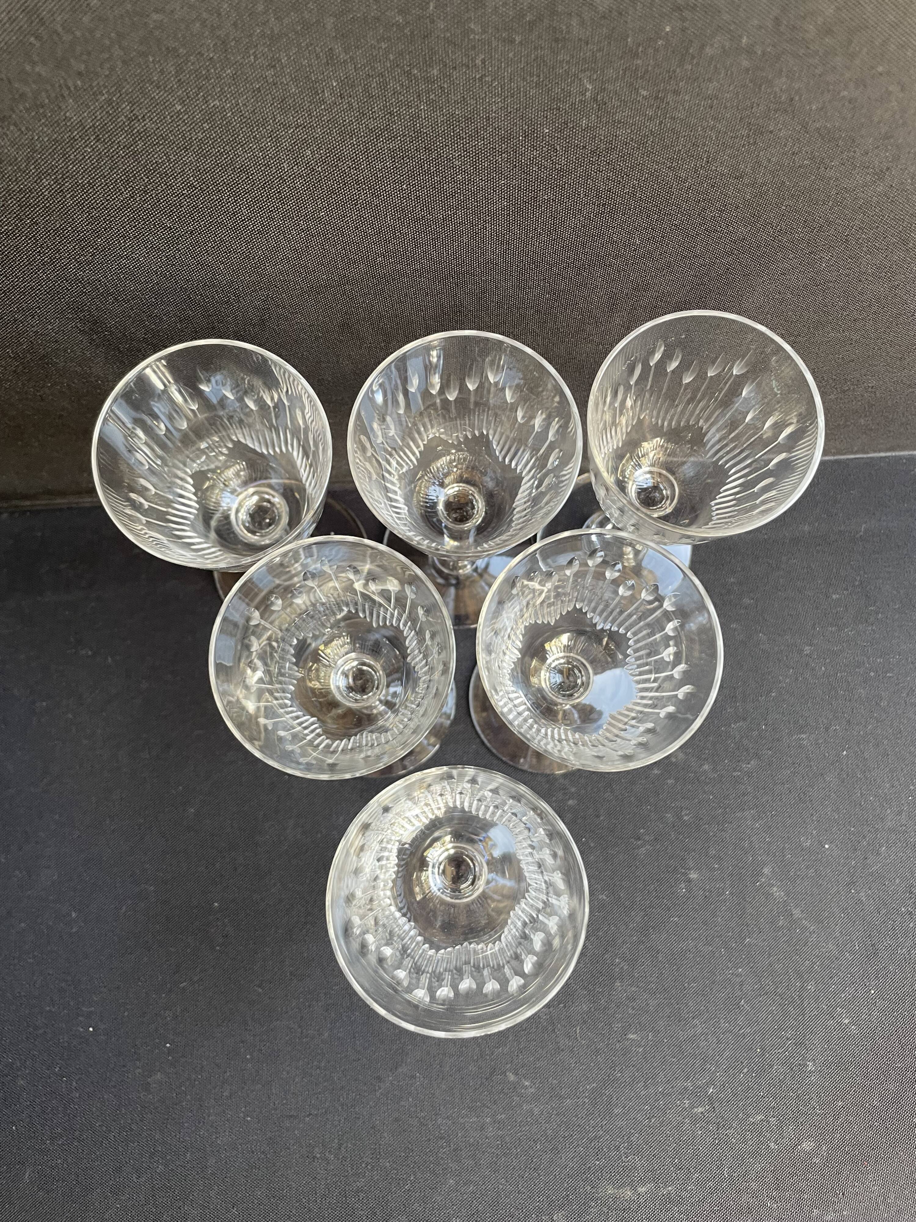 3334 - 6 Baccarat aperitif glasses, Corneille service