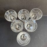 3334 - 6 Baccarat aperitif glasses, Corneille service