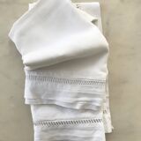 Duo of openwork linen pillowcases