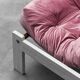 Poltrona vintage in velluto rosa legno bianco anni ’70 modernariato