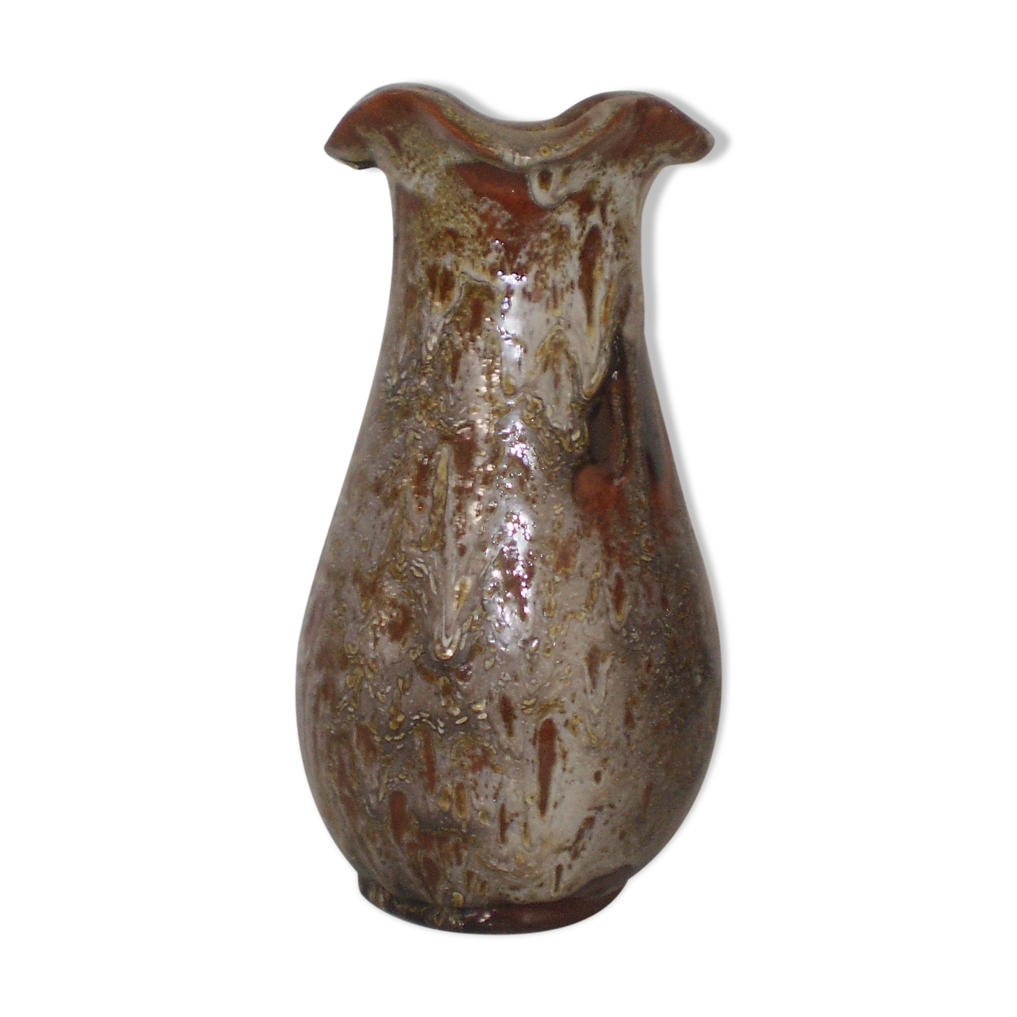 Vintage enamelled ceramic vase