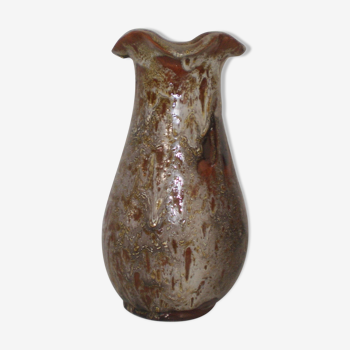 Vintage enamelled ceramic vase