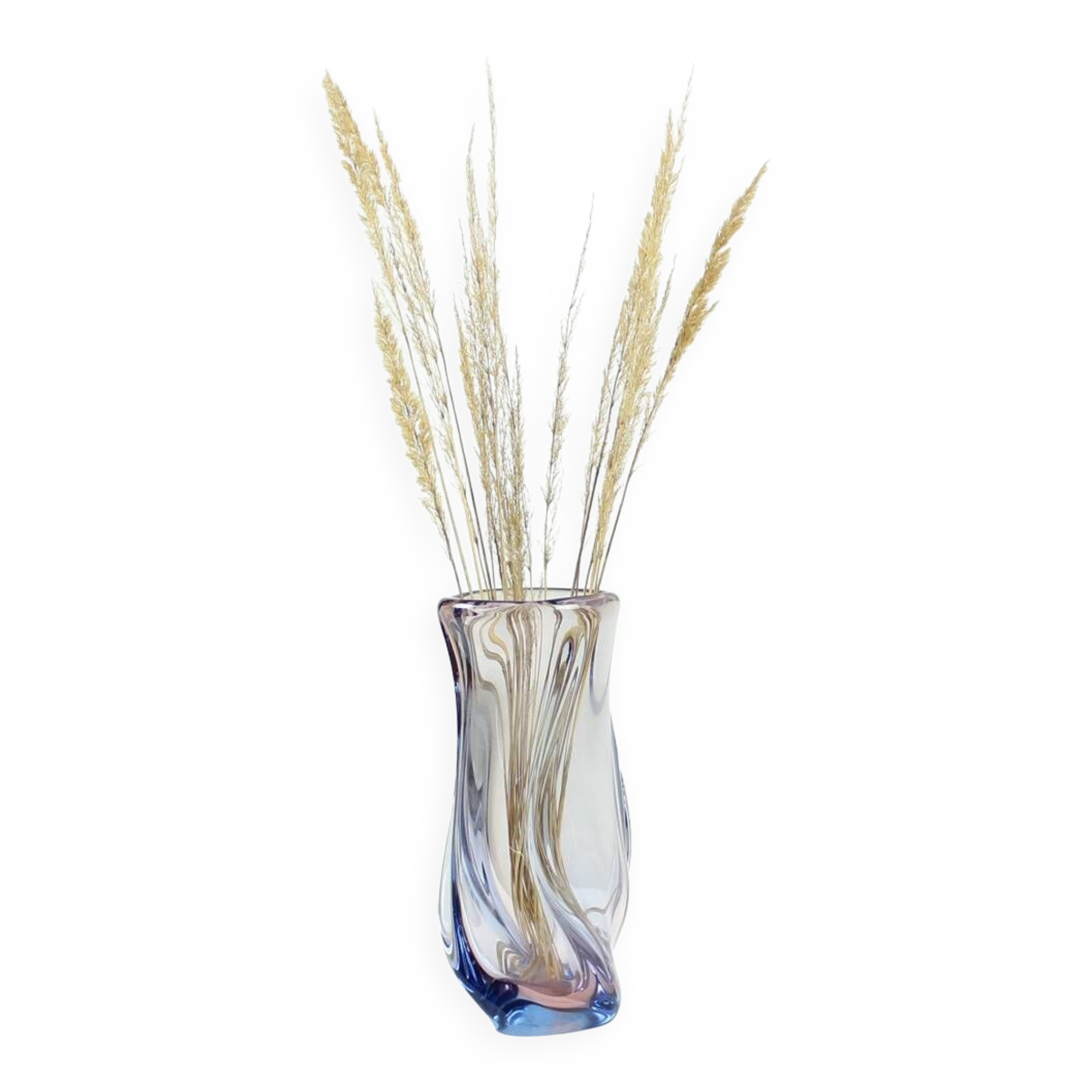 Grand vase en verre de Murano par Hospodka, Tchécoslovaquie 1960