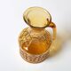 Vintage Designer Italian Amber Glass Carafe / Mid-century Jug / Bormioli