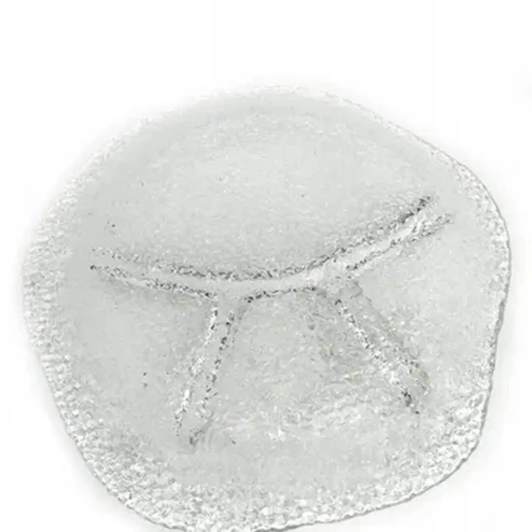 Appetizer platter, mid-century modern, pink glass, designed by J.S. Drost, Ząbkowice, Poland, 1970s