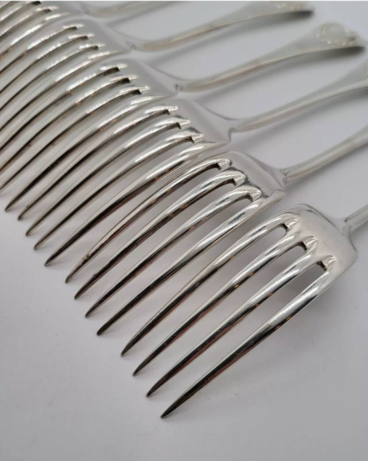 Alfenide Silver Plated Table Forks Set of 7