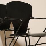 Series of 6 minimalist chairs model "EGOA 300" by Josep Mora