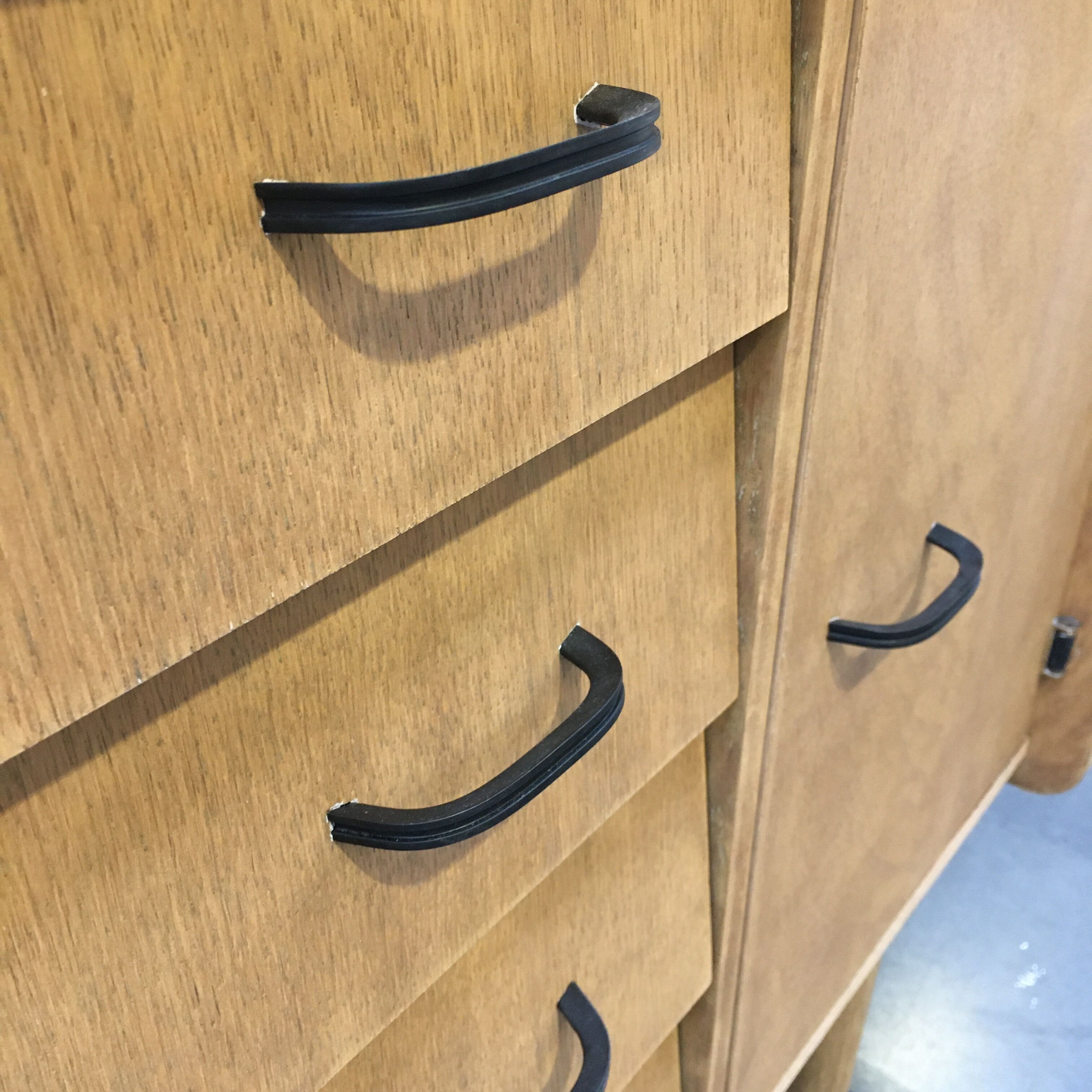 50s vintage oak chest of drawers