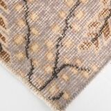 3x7 Cream & Brown Oriental Vintage Rug, 108x207Cm