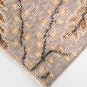 3x7 Cream & Brown Oriental Vintage Rug, 108x207Cm