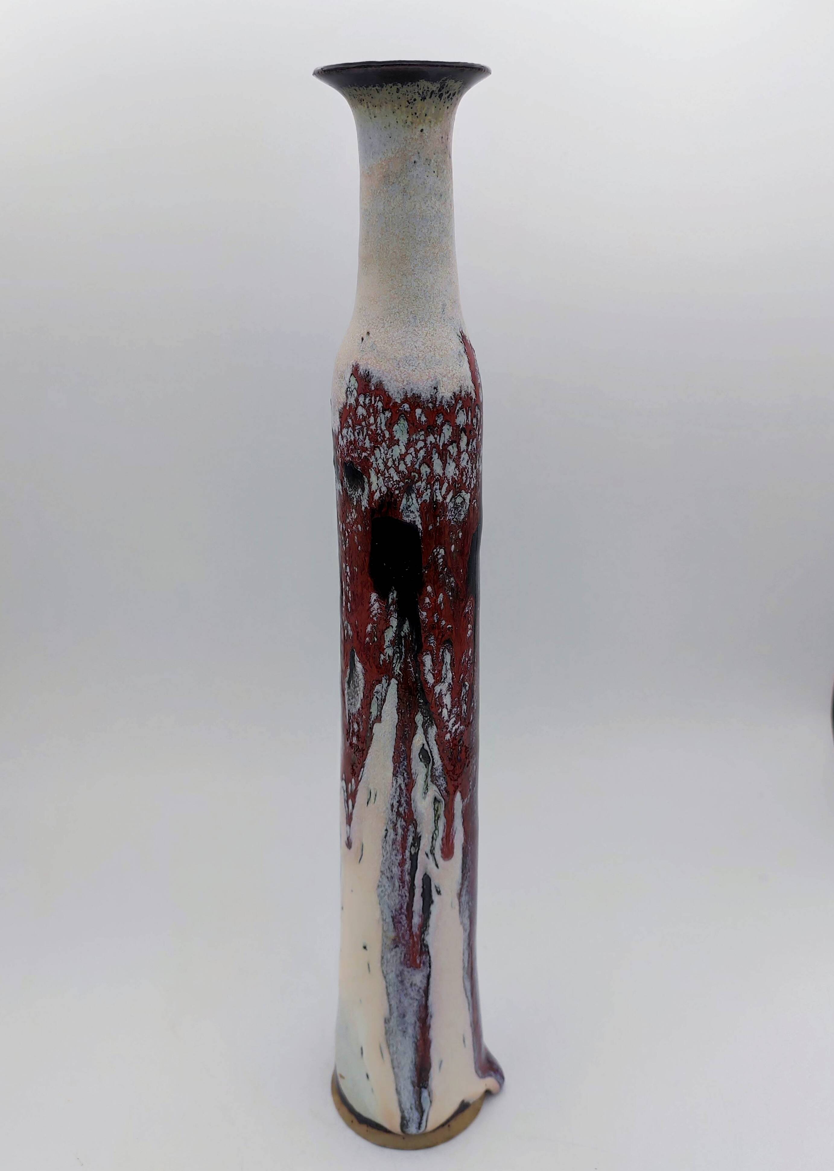 Large stoneware vase signed - Nicole Crestou