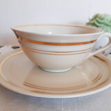 Sarreguemines porcelain tea cups