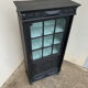 Armoire parisienne vitrée noire et vert grisé 150cm
