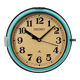 Horloge murale vintage turquoise seiko maritime, années 1970