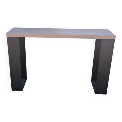 Console bois massif et fer forgé PH Collection