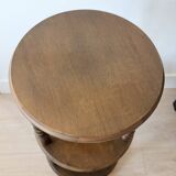 Vintage 3 tier turned wood side table
