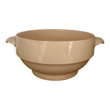 Ancienne soupière en faïence rose poudré Digoin