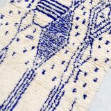 Azilal Moroccan Berber rug with majorelle blue patterns 1.40x0.92m