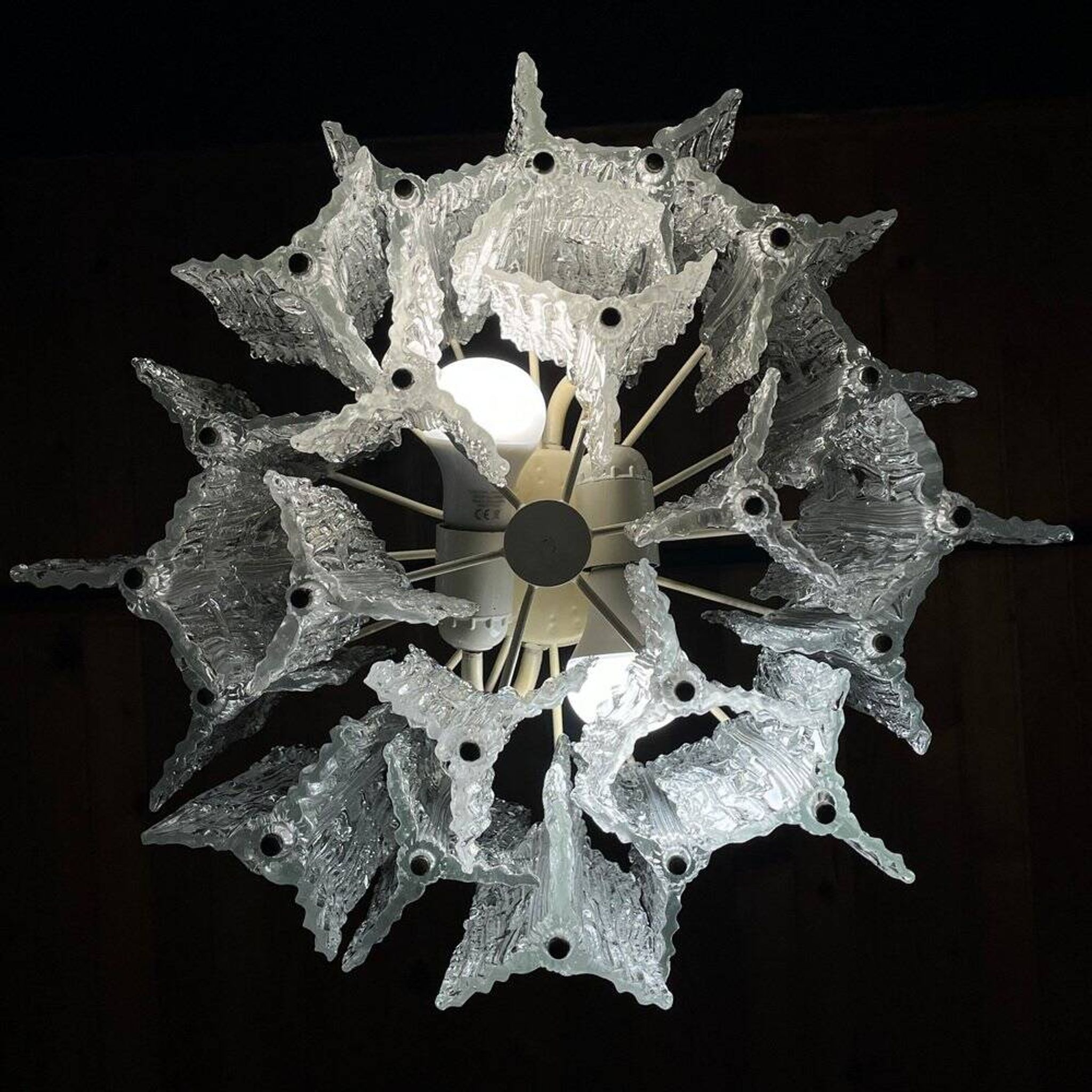 Murano glass chandelier "Eliche" by Venini, Italy, 1960s