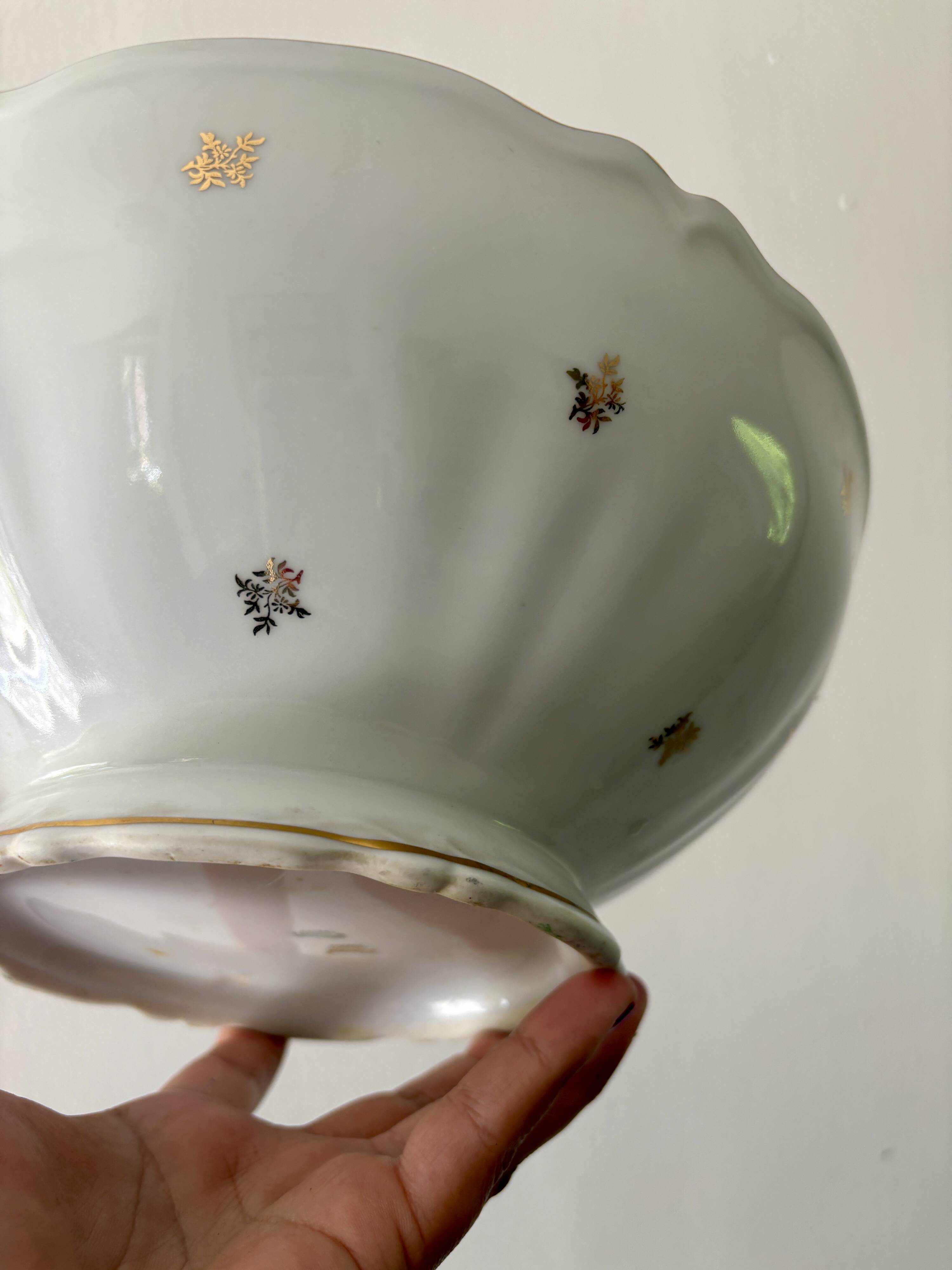 Vintage Limoges porcelain salad bowl