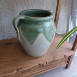 Pot de fleurs en grès émaillé