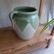 Enamelled sandstone flower pot
