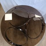 Smoked glass and chrome coffee table from the 70s
