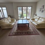 set of 2 sofas and 1 pouffe