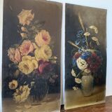 Two oil paintings on panels