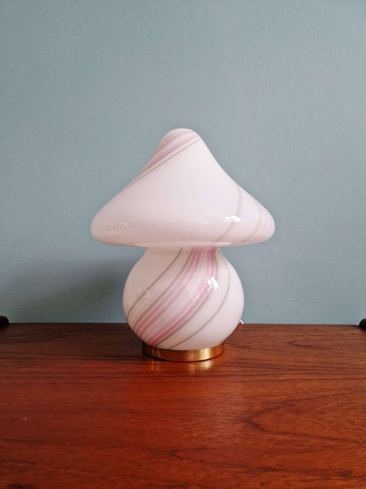Mushroom lamp in Murano glass, 1970s-80s