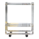 David Lange trolley, plexiglass and brass trolley, rolling bar, decoration