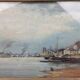 Bord de Seine à Bercy Huile sur panneau XIX éme signé Dupuy