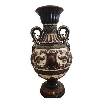 Majolica-style vase