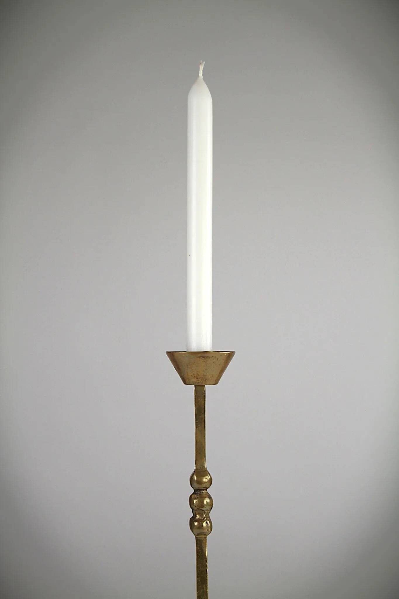 Brass Candlestick — Art Deco / Modernist Style, Belgium, circa 1920s–1940s