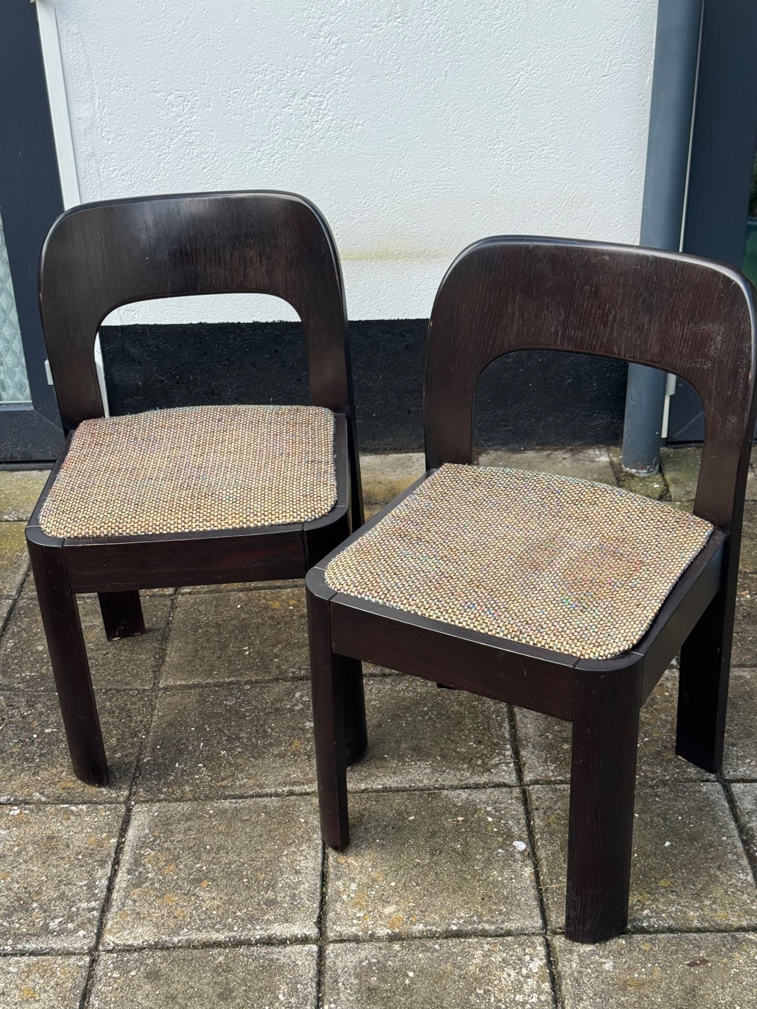 Pair of Brutalist Dining Chairs