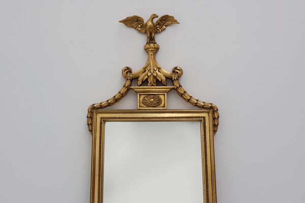 Miroir de style Empire en bois doré du XXe siècle