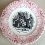 4 assiettes ‘parlantes’ Sarreguemines Les Saintes et Saints